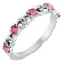 Sterling Silver Natural Pink Tourmaline Stackable Ring