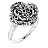 Platinum Halo-Style Cluster Ring Mounting