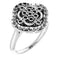 Sterling Silver Halo-Style Cluster Ring Mounting