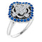Platinum Natural Blue Sapphire & 1/3 CTW Natural Diamond Ring
