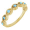14K Yellow Natural Aquamarine Stackable Ring