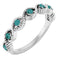 14K White Natural Alexandrite Stackable Ring