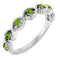 Sterling Silver Natural Peridot Stackable Ring