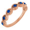 14K Rose Lab-Grown Blue Sapphire Stackable Ring