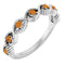 14K White Natural Citrine Stackable Ring