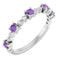 Platinum Natural Amethyst & 1/6 CTW Natural Diamond Ring