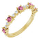 14K Yellow Natural Pink Tourmaline & 1/6 CTW Natural Diamond Ring