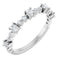 14K White Natural White Sapphire & 1/6 CTW Natural Diamond Ring