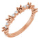 14K Rose 1/6 CTW Natural Diamond Semi-Set Stackable Ring
