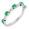 Platinum Lab-Grown Emerald & 1/6 CTW Natural Diamond Ring