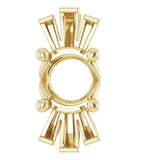 14K Yellow 6 mm Round Accented Pendant Mounting