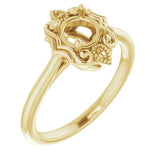 14K Yellow5.5 mm Round Ring Mounting