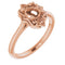 18K Rose5.5 mm Round Ring Mounting