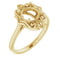 14K Yellow7.4 mm Round Ring Mounting