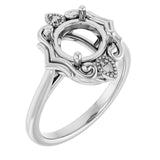 10K White8 mm Round Ring Mounting