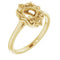 14K Yellow6 mm Round Ring Mounting