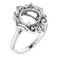 Continuum Sterling Silver9.4 mm Round Ring Mounting