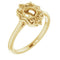 18K Yellow5.8 mm Round Ring Mounting