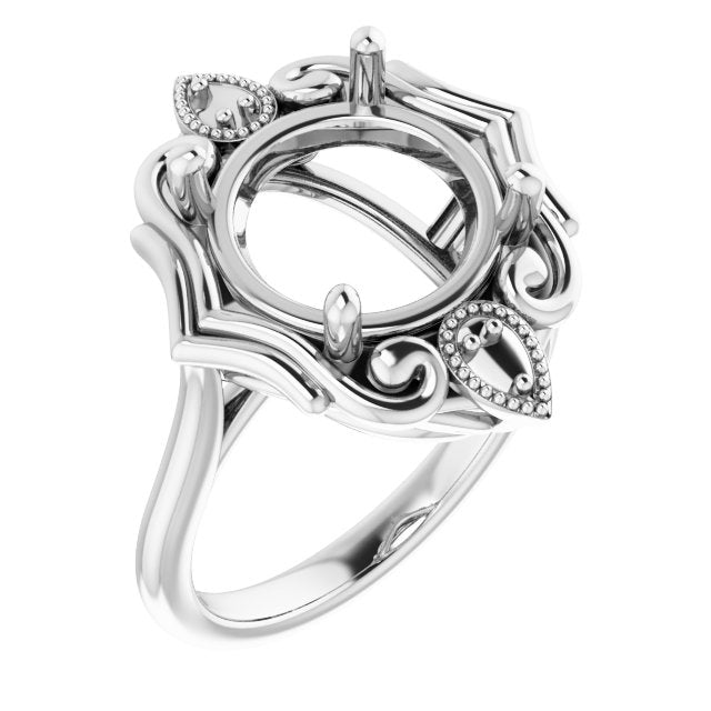 10K White11 mm Round Ring Mounting