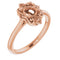 18K Rose5.2 mm Round Ring Mounting