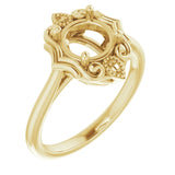 18K Yellow7 mm Round Ring Mounting