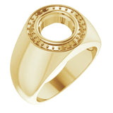 18K Yellow 8.8 mm Round Ring Mounting
