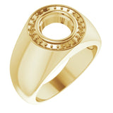 14K Yellow 8.2 mm Round Ring Mounting