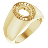 10K Yellow 8x6 mm Oval Ring Mounting