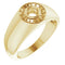 18K Yellow 4.1 mm Round Ring Mounting