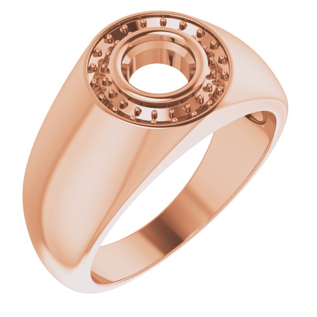 18K Rose 5.8 mm Round Ring Mounting