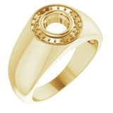 18K Yellow 5.8 mm Round Ring Mounting