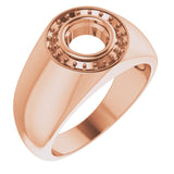 14K Rose 6.5 mm Round Ring Mounting