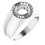 10K White 6.5 mm Round Ring Mounting
