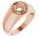 10K Rose 4.8 mm Round Ring Mounting