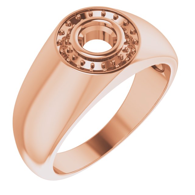 18K Rose 4.8 mm Round Ring Mounting