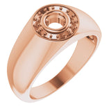 18K Rose 4.4 mm Round Ring Mounting