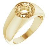 14K Yellow 4.4 mm Round Ring Mounting