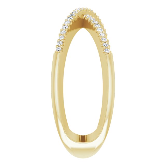 14K Yellow Gold 1/6 CTW Natural Diamond Criss-Cross Ring