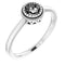 14K White 5 mm Round Ring Mounting