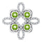 Platinum Natural Peridot & 1/6 CTW Natural Diamond Clover Pendant