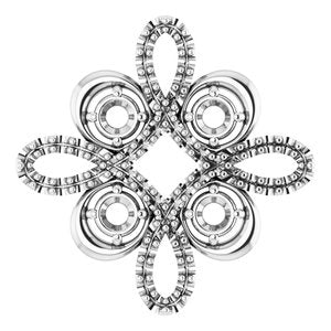 Platinum Clover Pendant Mounting