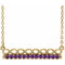 14K Yellow Natural Amethyst Infinity-Inspired Bar 16