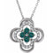 Platinum Natural Alexandrite & .08 CTW Natural Diamond Clover 18