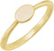 14K Yellow Gold 6.75x5 mm Oval Engravable Ring