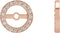 14K Rose Gold 1/8 CTW Natural Diamond Earring Jackets with 5.3 mm ID