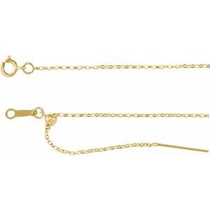 14K 1 mm Rolo-Kette