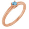 14K Rose Natural Sky Blue Topaz Ring