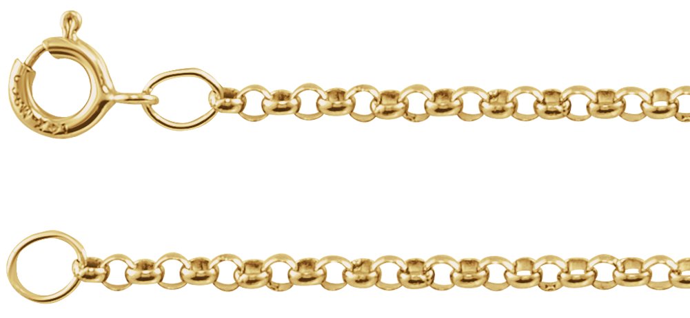 Ch439 / 14K Yellow / Rolo / 1.5 Mm / 30 In / Spring Ring / Polished / Rolo Chain