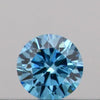 0.08ct Round Lab Grown Diamond (Colour Fancy Vivid Blue, Clarity VS2, Cut VG, IGI Certified)