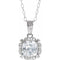 14K White Lab-Grown White Sapphire & .04 CTW Natural Diamond 18